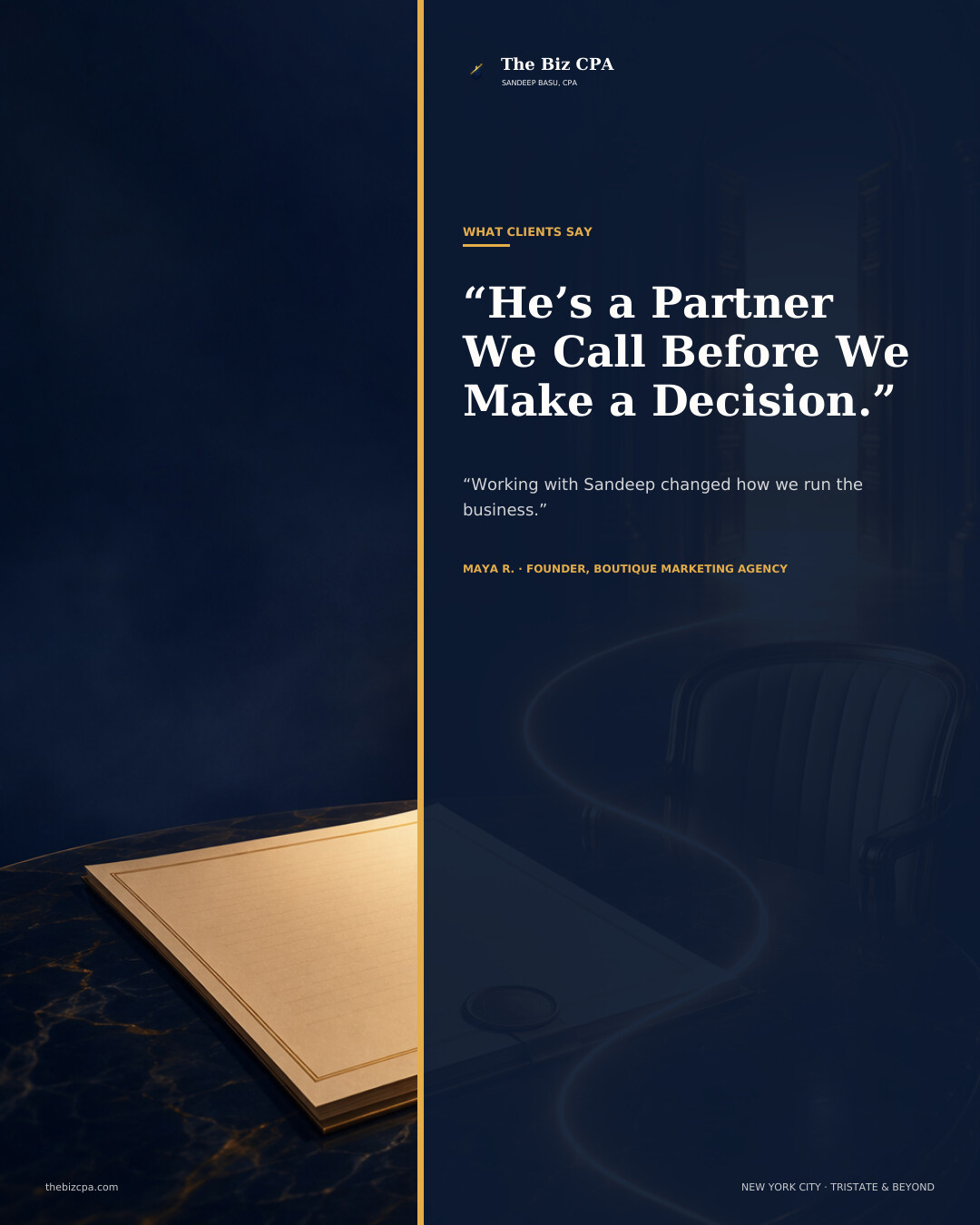 Client testimonial: a partner we call before we make a decision